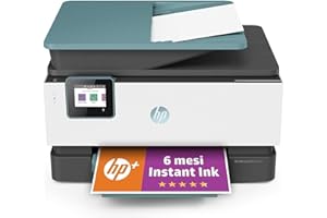 HP OfficeJet Pro 9015e 22A57B, Stampante Multifunzione a Getto d'Inchiostro A4 a Colori, Fronte e Retro Automatico, 22 ppm, Wi-Fi, 6 Mesi di Inchiostro Instant Ink Inclusi, Oasi