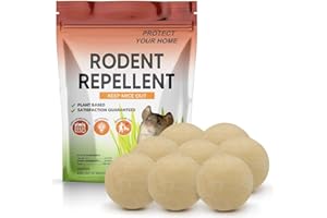 GIWENW Repelente de Roedores, Repelente de Ratones para Interiores & Exteriores, Repelent de Roedores para Cocinas, Garajes, Mejor Que el Repelente Ultrasónico para Ratones, 8 Paquetes.