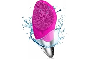 OZ OMENAZ Cepillo Limpiador Facial, Eléctrico, Para Limpieza Y Masaje Facial. Esponja Exfoliante De Silicona, Masajeador Cara, Para Belleza Y Cuidado De La Piel Para Mujer