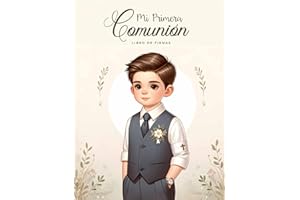 "Mi primera Comunión" Libro de Firmas Comunión Niño Personalizado para Dedicatorias de Invitados, Fotografías, Lista de Regalos | Álbum Firmas y Fotos Recuerdo