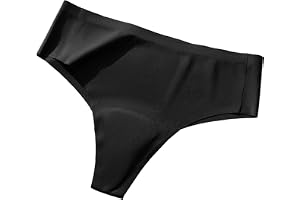 Camel Toe Cover Thongs for Women - G-String, Seamless Design, Machine Washable, Basic Fit, Comfortable Underwear(Black,Large)