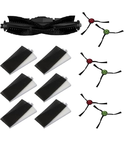 MIRTUX Kit di spazzole laterali per robot aspirapolvere Cecotec Conga serie Eternal Laser Pack da 6 - Ricambio per aspirapolvere Conga Xtreme, Vital, Max, Pet, Ultimate - Asccessorio di facile
