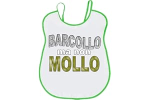 PASSAPAROLA Bavagliolo/Bavaglio/Bavaglione per Adulti,Anziani,spiritoso,divertente, simpatico,umoristico,cotone100%, MADE IN ITALY,doppio strato jersey più spugna dim.53x49 cm.