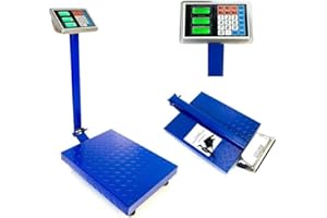 GENERIC 300KG/100G Heavy duty folding Digital platform postal parcel scales, LEENSY Industrial Scales LCD digital floor postal platform scale for luggage package price computing postal shipping mailing UK