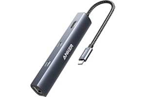 Anker USB C Hub, PowerExpand 6-in-1 PD Ethernet Hub with 65W Power Delivery, 4K HDMI, 1Gbps Ethernet, USB-C Data Port, 2 USB 3.0 Data Ports, for MacBook Pro, MacBook Air, iPad Pro, XPS, and More
