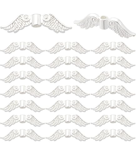 Distanziatore In Metallo Con 2 Anelli Per Perle Di 4mm Placcatura Argento Antico - Foto 11