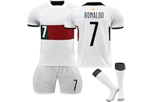 FTRGHNY Maglia Calcio per Bambini Adulti,7 Maglietta da calcio, 7 Rosso Maglia,2024 Set di Maglie da Calcio,Abbigliamento da Allenamento per il Calcio Camicia, Pantaloncini e Calzini