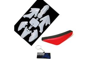 STONEDER White Plastic Fairing Tall Foam Seat For CRF50 XR50 Pit Dirt Bike Chinese Copies 50 90 125 160cc DHZ GPX Pitster Pro SDG Braaap Taotao