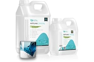 Artline Epoxy Resin ARTline przezroczysta żywica epoksydowa, kompletny zestaw żywicy epoksydowej dla początkujących i rzemieślników, o niskiej lepkości, 5 kg, stosunek 2:1, idealny do odlewania,