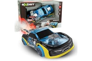Exost 20628 Xmoke Vehicle with Real High Speed Stunt Remote Control 2HGhz | Black and Blue | Kids 5-14 Years | Uses Water Vapour to Create Safe Smoke Effect | Ultimate Best Ever RC Car, Colourful