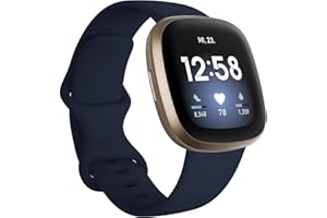 ‎FITBIT Fitbit Versa 3 by Google – Smartwatch Damen / Herren – Fitness-Tracker mit integriertem GPS, 20 Trainingsmodi, Aktivzonenminuten & Schlafanalyse – Fitnessuhr kompatibel mit Android / iOS