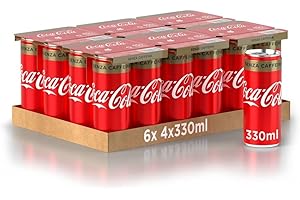 COCA-COLA Coca Cola Senza Caffeina Lot de 24 canettes de boisson gazeuse 330 ml Coca Cola Sans caféine Sans caféine