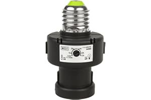 Maclean MCE21 Portalampada con Sensore Crepuscolare e Timer IP20