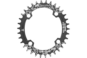 ENGWE MTB Plato de Bicicleta 104BCD, Cadena Estrecha y Ancha, 32T, 34T, 36T, 38T, Redondos, ovalados, de Aluminio, para Cadenas de 8, 9, 10, 11 velocidades