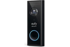 eufy Security, zusätzliche kabellose Video-Türklingel Akku, 2K HD,Türklingel mit Kamera-Funktion,Gebührenfreie Nutzung,Personenerkennung,Audiofunktion,kinderleichte Installation (HomeBase 2 notwendig)