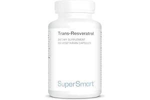 Trans-Resveratrol - Extrait de la Racine de Hu Zhang - Contribue à Lutter Contre le Stress Oxydatif et les Inflammations - Vegan - Sans Gluten - Supersmart