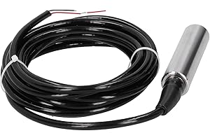 HILITAND YB‑2J‑F Détecteur de Niveau de Liquide avec Câble de 5 M Capteur de Niveau D'eau Sonde Niveau du Réservoir D'eau Transmetteur de Profondeur de Liquide 12‑32VDC 4‑20mA(0-3m)