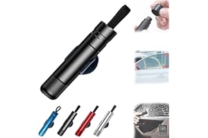 TUNTUM Safehammer - Safe Hammer Glass Breaker, Safe Hammer and Seat Belt Cutter with Mount, 2-in-1 Emergency Escape Tool for Rescue, Disaster, Escape (Black,1pcs)