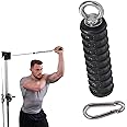 Zicolor Ergonomic Tricep Rope Pulldown Attachments Cable Attachments for Gym, Lat Pull Down Bar for Cable Machine, Tricep Workout Cable Attachments