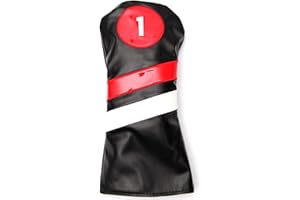 shabier Golf Club #1#3#5 - Juego de Fundas para Cabezas de Palo de Golf (Madera/Madera de Rescate de Calle/Piel sintética), Negro 1