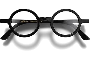 LONDON MOLE® Moley lunettes de lecture | Lecteurs ronds sympas | Homme femme unisexe | Charnières à ressort