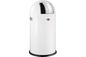 Wesco - Pushboy 50Lt Waste Bin - White