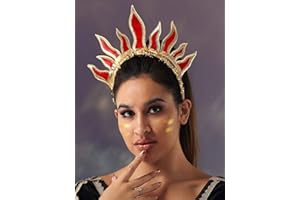 ‎YEAN Yean Flamme Stirnband Rot Feuer Haarreif Göttin Kopfstück Karneval Kopfschmuck Rave Festival Haar Accessoire für Damen