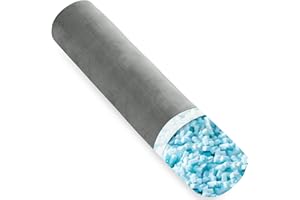 ‎AS AWESLING AS AWESLING Body Pillow for Adults, Full Body Pilllow for Sleeping, Long Round Cervical Pillow, Bolster Side Sleeper Pillow with Cover (Grau-Memory Foam, 120 x 20 cm)