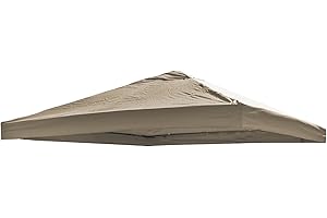 Universal Replacement Roof for Gazebo 3 x 3 m Taupe Waterproof PVC Coated 220 g Polyester with Air Hatch