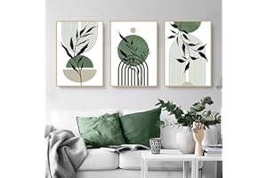 DLKAJFK Poster da parete con piante estetiche, stile boho, decorazione da parete, motivo bohémien, senza cornice, 3 pezzi, 50 x 70 cm, 50 x 70 cm