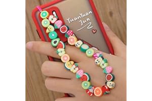 UPOSAO Charme De Téléphone Corde De Poterie Souple Chaîne De Téléphone Portable Lanière Anti-Perte Lanière De Téléphone Bohème Lanière De Téléphone Perlée Dragonne pour Téléphone Portable, Clé USB, des Clés