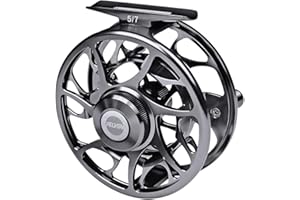 ‎PROBEROS Fliegen Angeln Rolle Fliegenrollen, CNC Bearbeitet Aluminium Legierung Körper Groß Laube Spule, 5/7 7/9 9/10 Wt