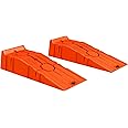 DURHAND 1 Pair Heavy Duty 5 Ton Plastic Garage Workshop Car Service Ramps Lifting Automotive Vehicle Portable, Orange