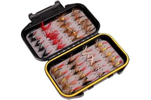 Pesca a Mosca, RoseFlower Kit di Esche da Pesca Esche Galleggianti da Pesca - Pratico Insetti Esca Bionico - Mosche Secche Esche Artificiale Pesca Richiamo Set per Trota, Persico, Luccio Spoon