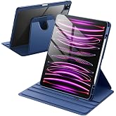 Fuchsia iPad Pro 11 in&ccedil; 2025 M5 ile Uyumlu 360 Derece D&ouml;nebilen Standlı Pino iPad Tablet Kılıfı