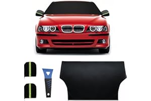 HEIGUDAN Car Windshield Cover for Ice and Snow, Car Windshield Snow Cover with 2 Mirror Covers,Magnetic Windshield Cover for Ice and Snow Ice Removal Wiper Protector Universal for SUV, Truck, Sedan, Van