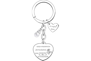 Lumengqi Regalo della Nonna Regali di Mamma Portachiavi Nonna Portachiavi Mamma Regalo Nonna Natale Portachiavi Nonna Famiglia '' una mamma formidabile una Nonna eccezionale'' Regali per Natale