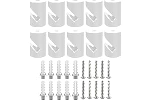 OASHISU Decentratore a V da Soffitto per Cavi Elettrici, Decentratore a Soffitto, Decentratore Cavo Elettrico, Decentratore Lampadario, Gancio da Soffitto o Parete, Fermacavo, 10 PEZZI (BIANCO)