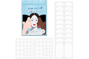 PEIQIUP Pimple Patches (80 Patches), Große Pickel Patches in 5 Größen, Pickel patch Pflaster Unsichtbar, Für große Pickelausbrüche, Kinn, Wangen, Rücken