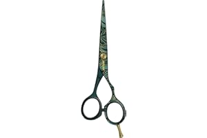 JAGUAR Ciseaux à cheveux JaguART EXOTIC ISLAND 5.5" | Ciseaux de coiffeur en design offset | Revêtement high-tech anti-allergénique et résistant en qualité photo | Fabriqués en Allemagne