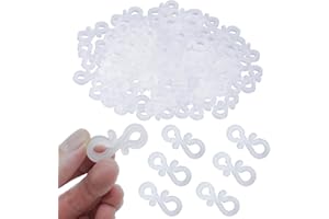 QISF 50 Pcs Gutter Hooks,Mini Plastic Outdoor Christmas Lights Hanging Hooks Party Lights Hanger Wire Holder for Christmas/Birthday/Anniversary Decoration