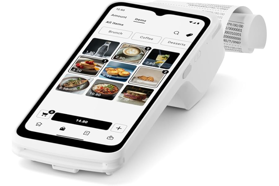 SUMUP Terminal - All-in-One Portable Card Reader with Receipt Printer, 4G/Wi-Fi + Free SIM, Accept Contactless, Chip & PIN Payments, No Monthly Fee, No Rental Fees - Ideal for Small Businesses
