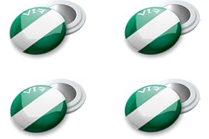 VERY IMPORTANT RUNNER - Pack de 4 Imanes Deportivos con Bolsa Impermeable - Imanes Sujeta Dorsales para Running y Triatlón 18mm - Sujeción Segura Sin Agujeros en la Ropa - Color Verde y Blanco