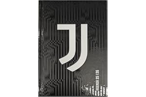 DIARIO Agenda Compatibile con Juventus Black 2025/2026 16 Mesi Datato 16x12 cm + Portachiavi Cubo Omaggio + Penna Colorata