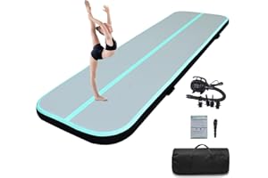 LUBAKED Air Matte Track, Gymnastikmatte 3/4/5/6m Turnmatte Aufblasbar Tumbling Matten mit Pumpe Trainingsmatte Fitnessmatte Yogamatte für Zuhause Outdoor