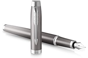 Pióro wieczne Parker IM Writing Rituals, szary gradient, chromowane wykończenie, końcówka medium, niebieski atrament