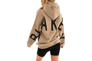 Sunggoko Backprint Hoodie for Damen Oversize Pullover Mit Kapuze College Hoody Athletic Sweatshirt Bequem Kapuzenpullover Outerwear Sweatjacken