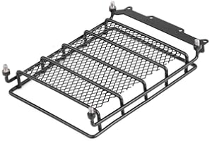 Onewer RC Dachträger Gepäck, RC-Gepäckträger, Modellfahrzeugzubehör, Stahl-Gepäckablage, Dachträger für 1/10 RC Crawler Car (M)