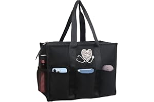 ABAMERICA Krankenschwestertasche für die Arbeit, Stilltasche, mehrere Taschen, wasserdicht, mit Reißverschluss, klinische Tasche für Stillstudenten, B23 - Krankenschwester schwarz mit