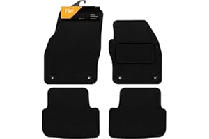 FSW - Tailored Mats - Fits VOLKSWAGEN Polo 2018-Onwards - - Black Carpet - Anti Slip Mat - Non Slip Car Floor Mat, Fitted With Clips & Granulated Backing - 4 Pc Floor Mat Only